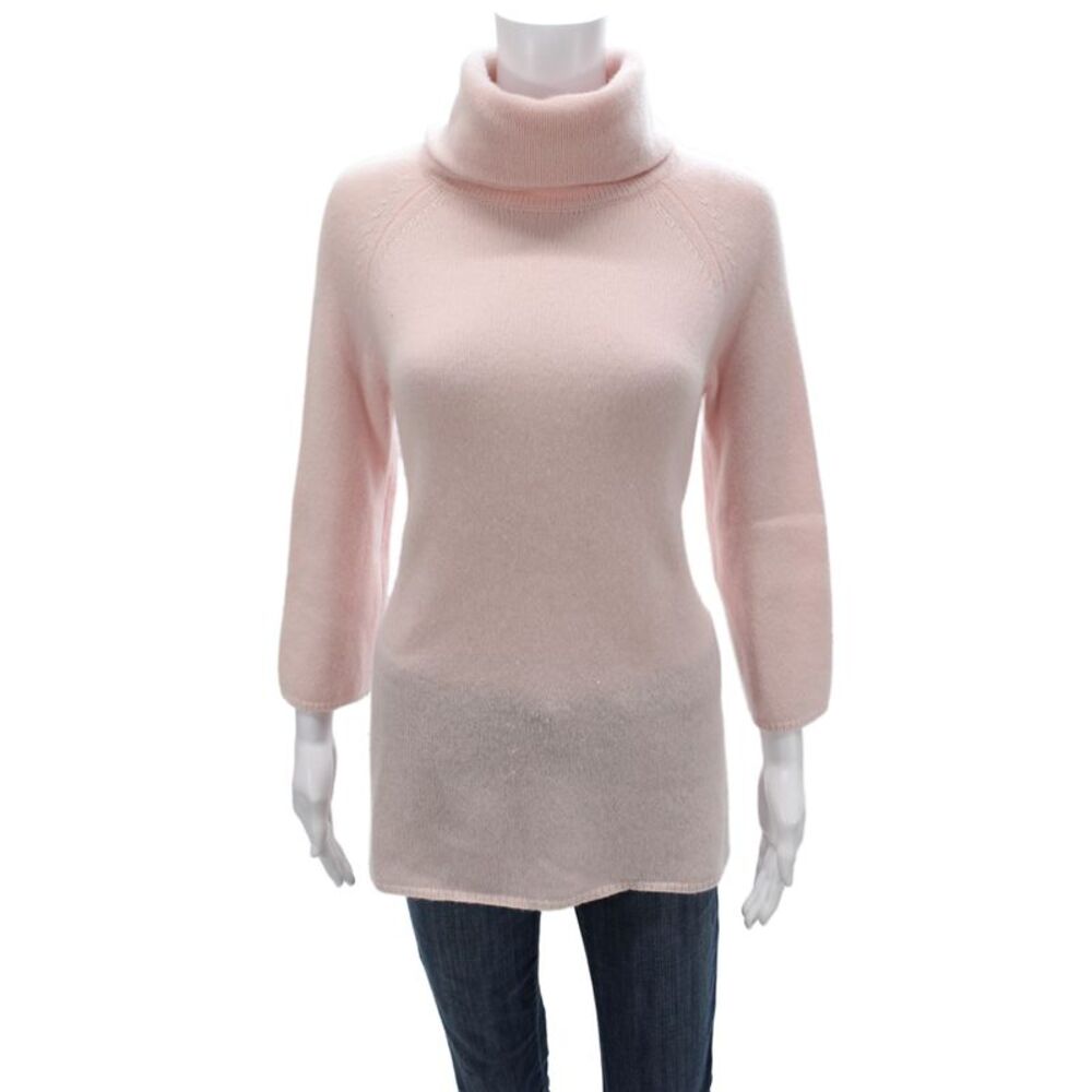 Calypso Saint Barth Unisex Pink Cashmere Turtleneck Pullover Size S